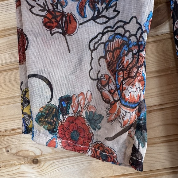 Chemistry Kimono Paisley Floral Fringe Open Front Boho Women's Size Large - Picture 5 of 5